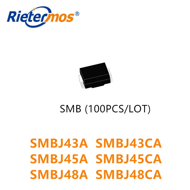 100 шт. SMBJ43 SMBJ43A SMBJ43CA SMBJ45 SMBJ45A SMBJ45CA SMBJ48 SMBJ48A SMBJ48CA SMB высокое качество|smb| |