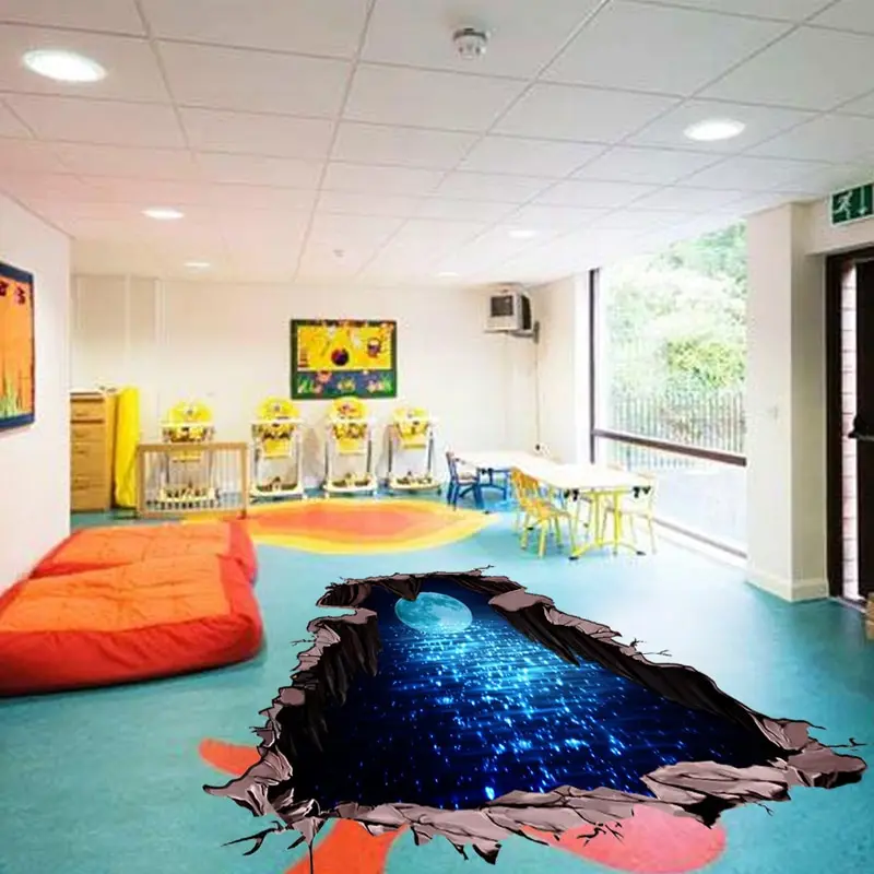 3D Звездная Вселенная наклейка разбитые настенные наклейки для украшения дома