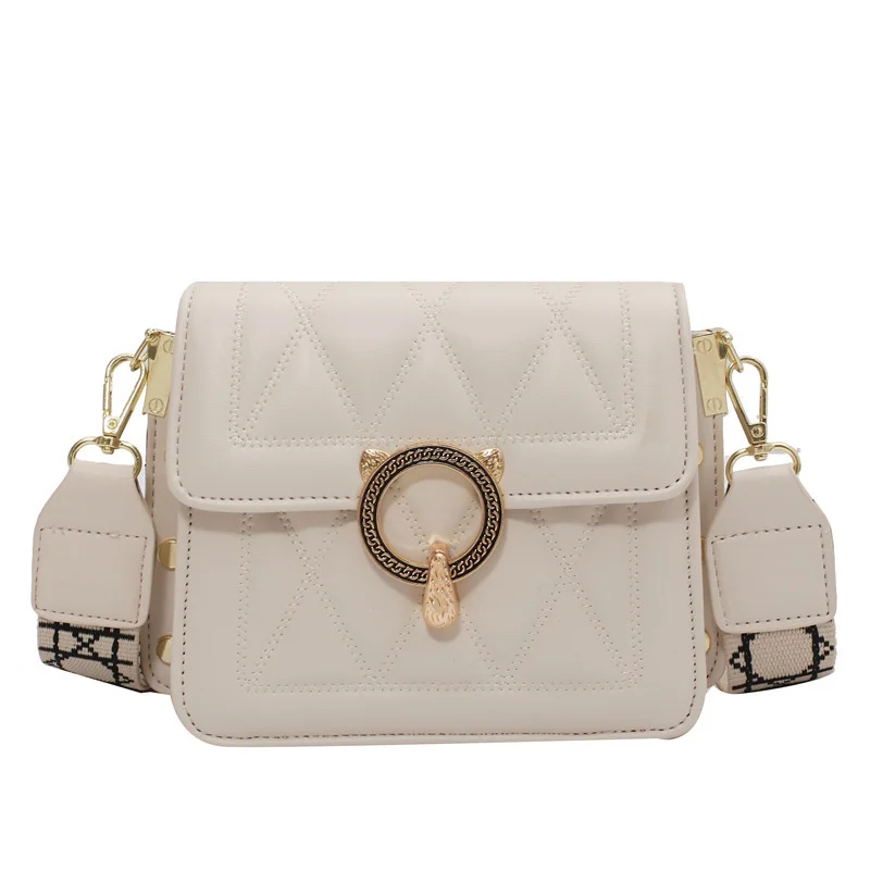 

Texture small bag women's 2021 new Lingge fashion messenger bag broadband Single Shoulder Messenger Bag