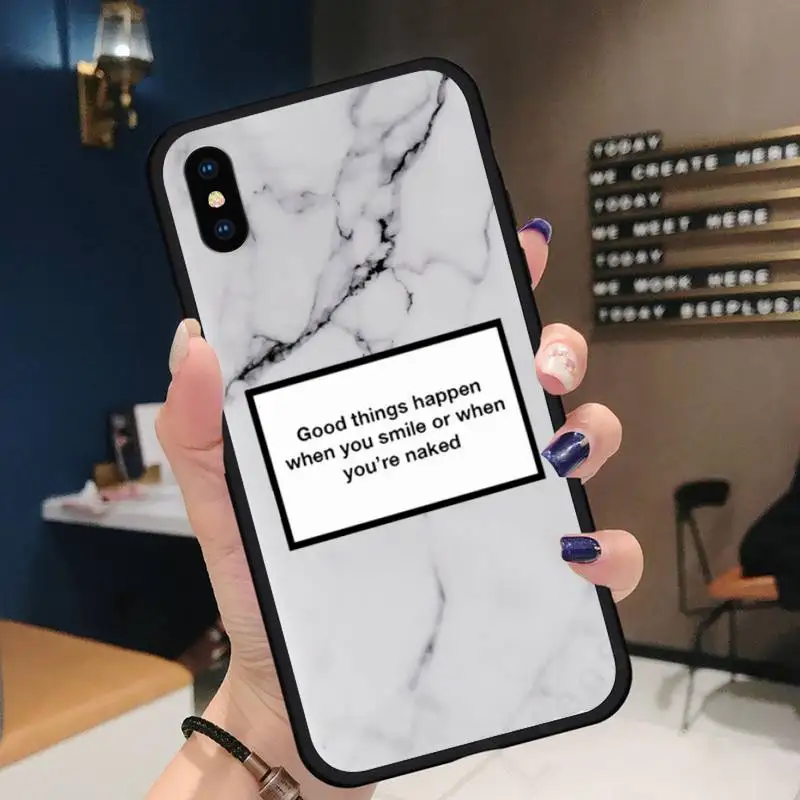 

Marble Letter Quotation Phone Case for iPhone 11 12 pro XS MAX 8 7 6 6S Plus X 5S SE 2020 XR