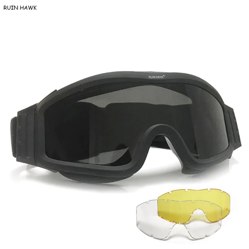 Защитные тактические очки армейские военные солнцезащитные мужские