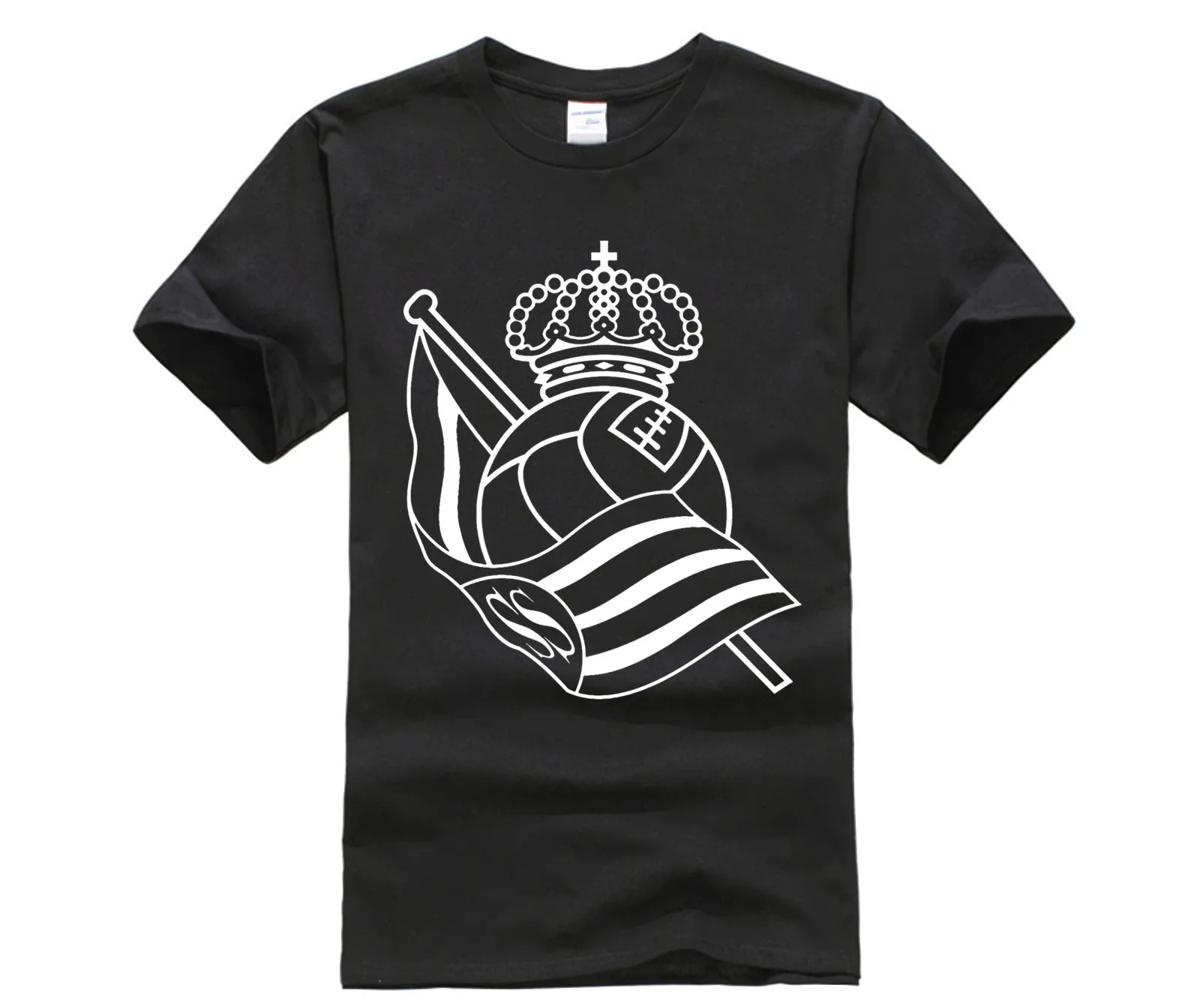 Мужская Повседневная модная футболка с круглым вырезом крутая Клубная Sociedad Spagna