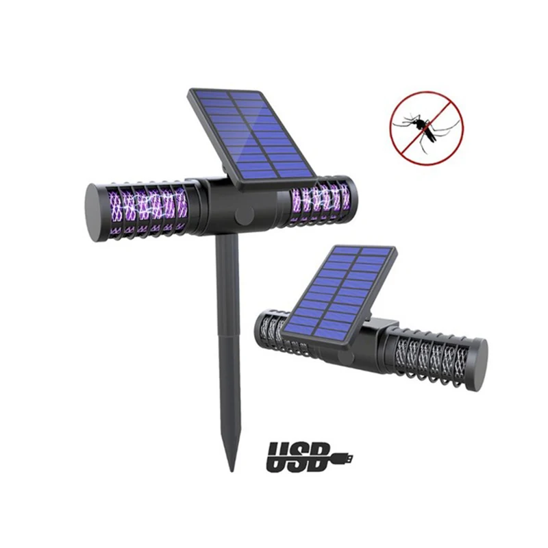 

Solar Mosquito Killer Light USB Mosquito Repellent IP65 Insect Trap Lamp Garde 4 LED 5mm UV lamp beads Outdoor Insect Bug Trap