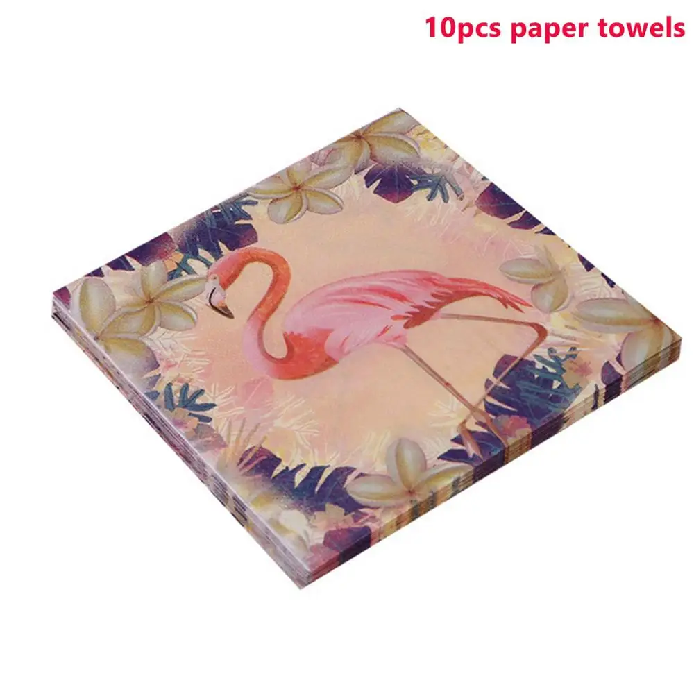 Flamingo Napkins Taoup 68*48 см Розовый фламинго Photo Booth рамки День рождения Декор поставки летняя Гавайская участник Luau тропический Фотокабины реквизит - Цвет: Flamingo Napkins