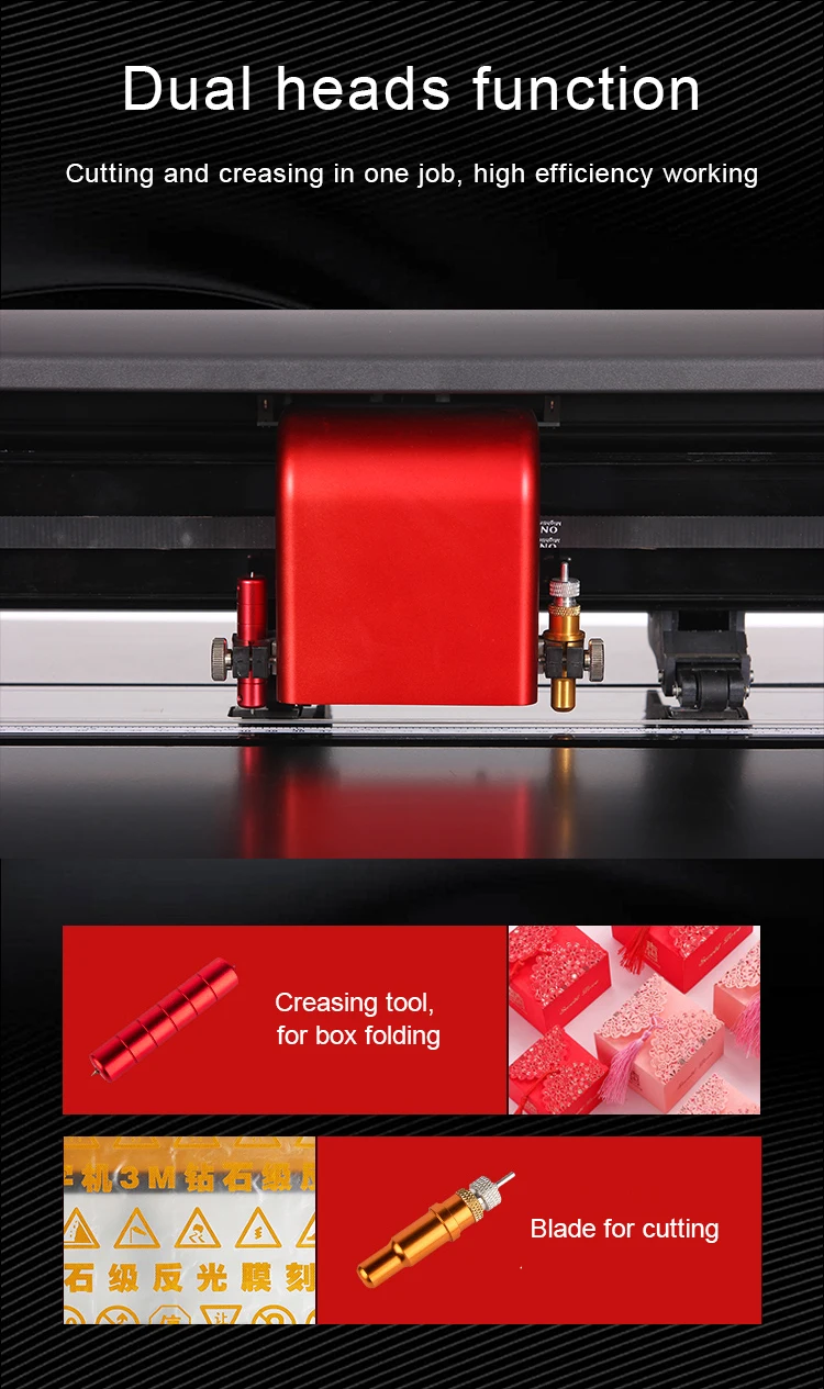 2022 Dual Heads High Precision Built-in Camera Contour Cutting Vinyl Cutter Plotter D24 D48 D60 | Компьютеры и офис