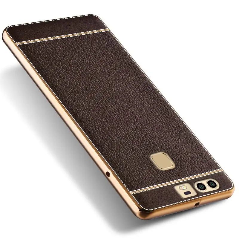 Luxury Litchi Business Leather Pattern Phone Case For Huawei P9 Plus P9plus Ultra Thin Soft Silicone Retro Cover Capa Coque |