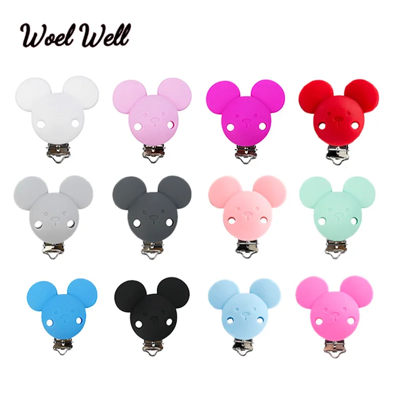 10 шт. Микки клипсы для пустышек цепочка прорезывателя держатель без добавления