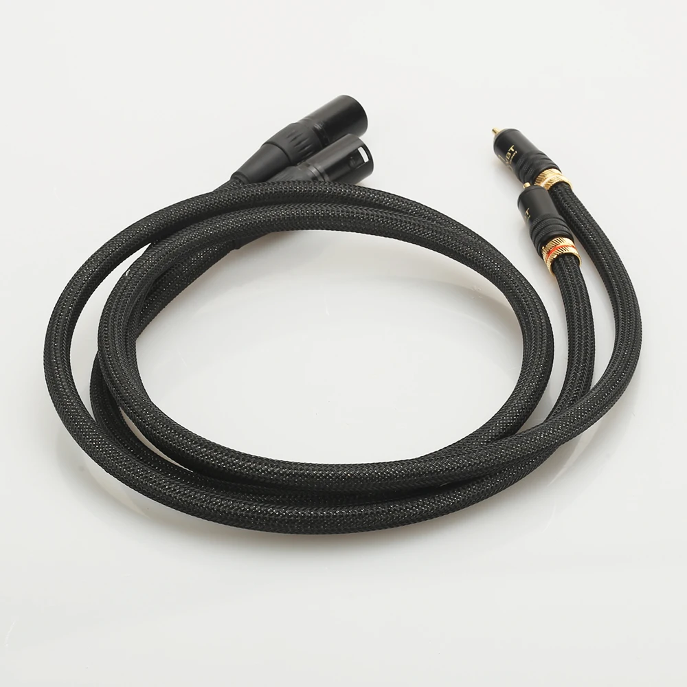 Пара Audiocrast подпись с серебряным покрытием interconnet кабель WBT 0144 RCA штекер для XLR