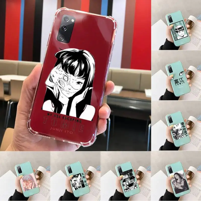 

junji ito Phone Case Transparent For Samsung S 10 9 20 11 7 8 21 6 P Edge PLUS ULTRA 4G 5G