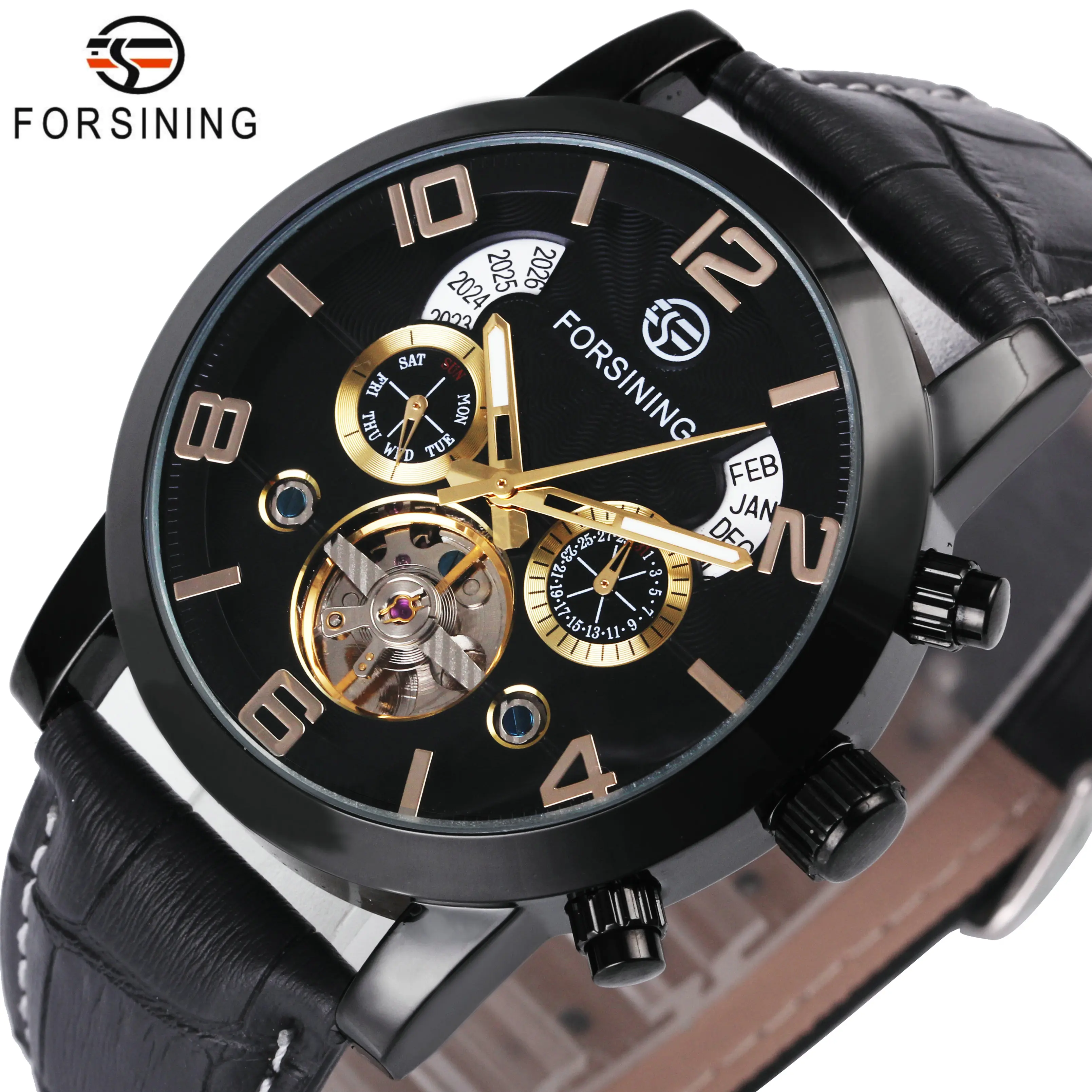 Часы наручные FORSINING Мужские механические автоматические брендовые Роскошные с