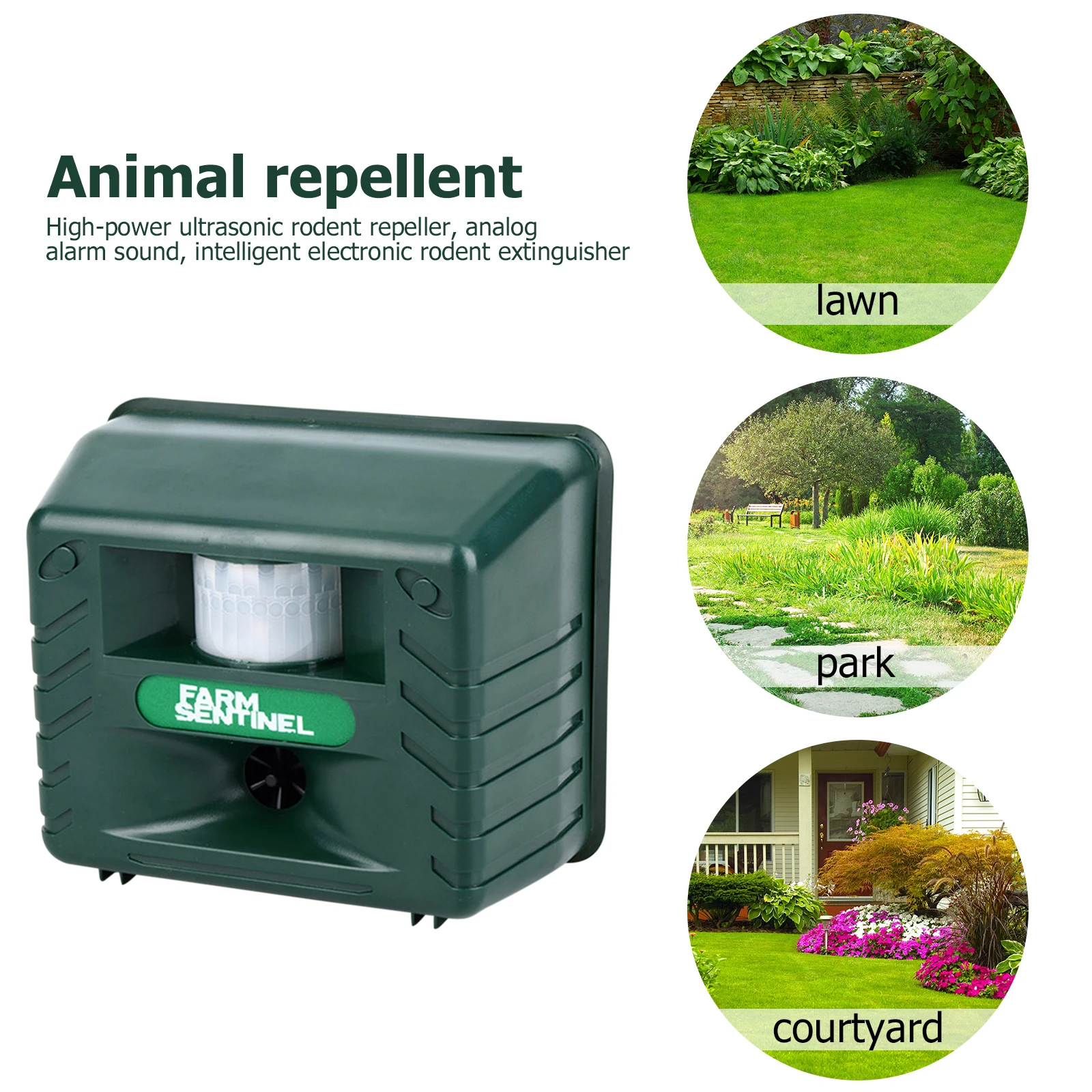 

Electronic Ultrasonic Insect Repellent Animal Pest Controller Anti Rodent Device Killer Birds Bears Mouse Mice Flea Repeller