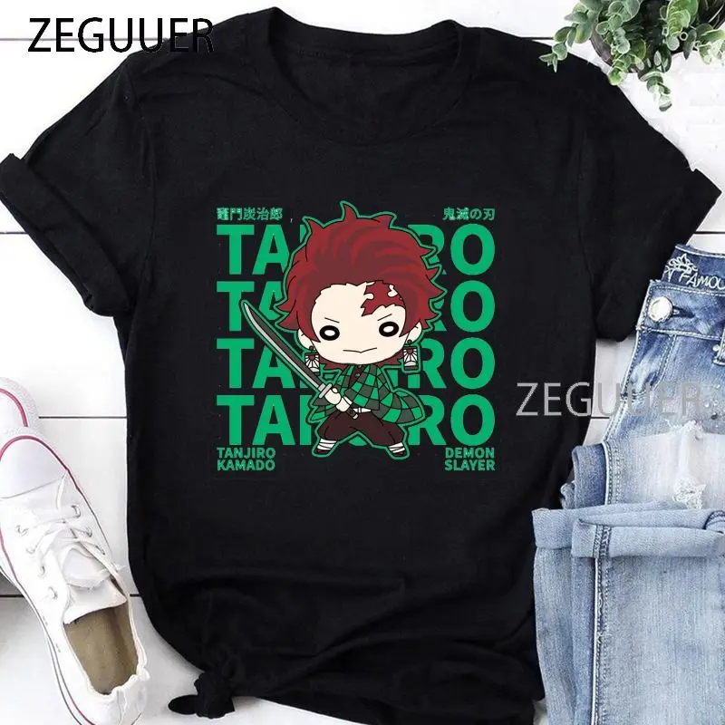 

Demon Slayer Kimetsu No Yaiba футболка Женская Harajuku Ullzang аниме футболка 90s корейский стиль футболка Графический эстетический топ футболки