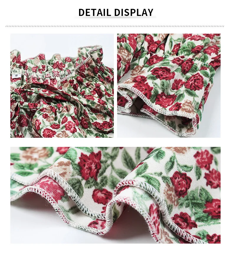 

Women's printed lace-up V-neck mid-length dress loose high waist leisure vacation 2021 spring and autumn long-sleeved leisure va