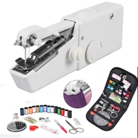 portable mini hand sewing machine electric stitch household cordless needlework set for quick repairs diy clothes stitchin