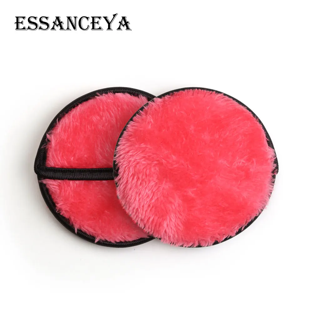 2 PCS-rosered ESSANCEYA 1/2/3 шт салфетки из микрофибры колодки жидкость для снятия Полотенца для чистки лица и глаз полотенце для макияжа многоразовые хлопок двойной слой салфетка для протирания - Цвет: 2 PCS-rosered