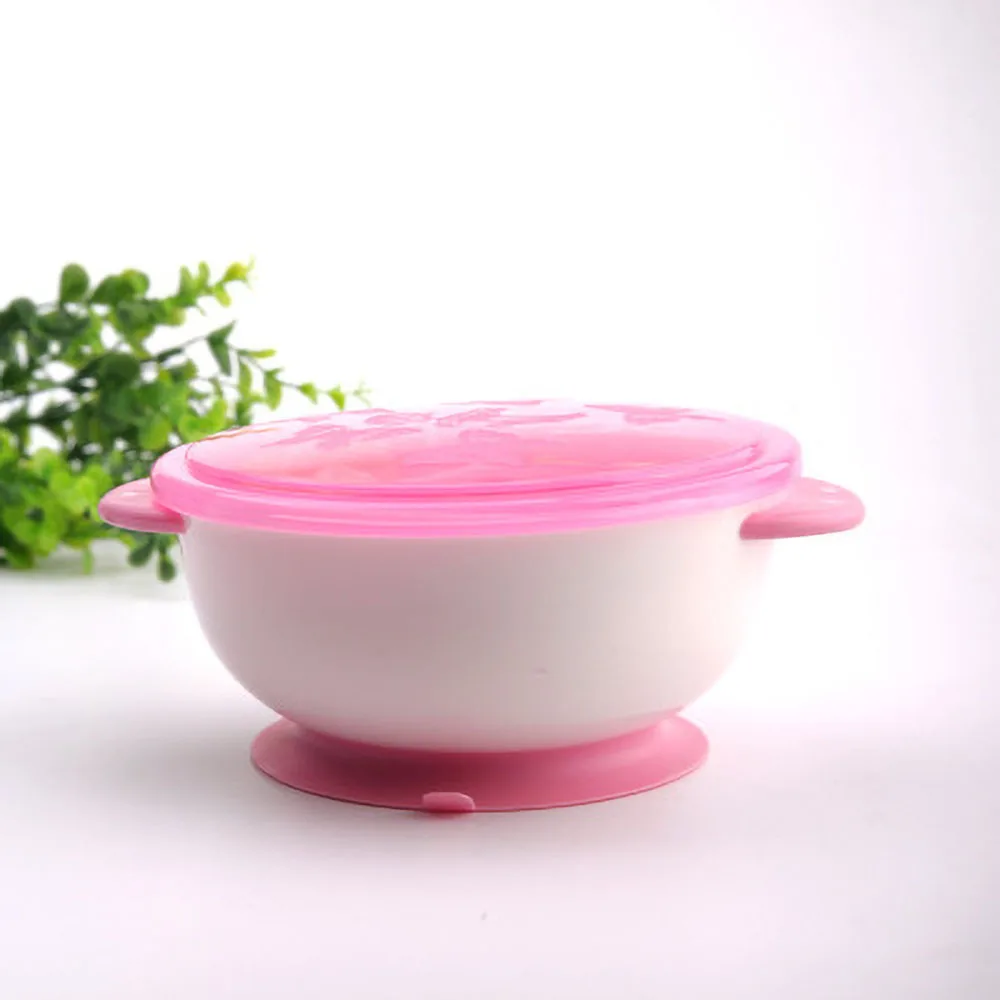 

Baby sucker bowl children's tableware set complementary food silicone insulation bowl spoon feeding baby training plate
