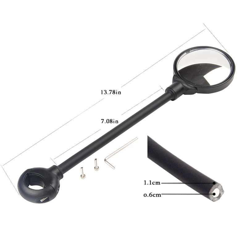 

Bicycle Reflector Motorcycle Rearview Mirror Electric Vehicle Hose Adjustment Large Screen Bicycle Reflector Bike Accessories