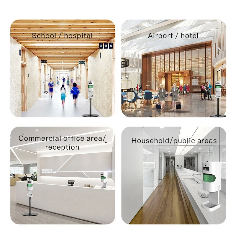 

Automatic Touchless Wall Mounted Soap Dispenser Liquid,Desk Induction Infrared Sensor Measurement Thermometer Base