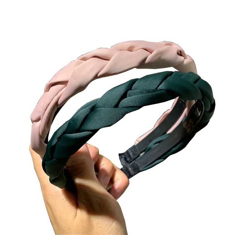 Обруч для волос хвоста однотонный в стиле селебрити |