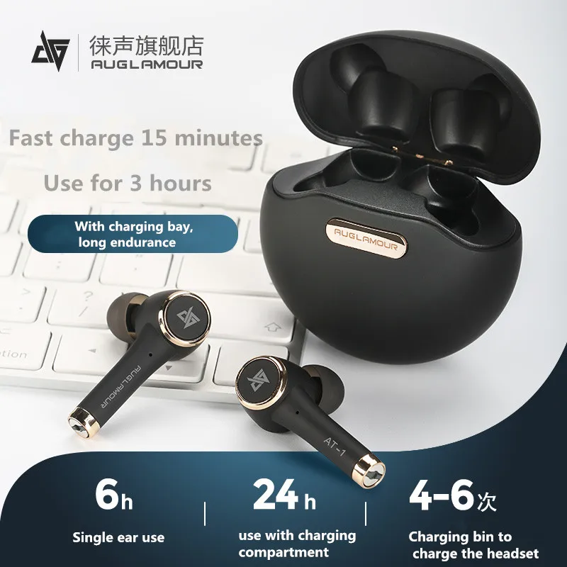 Auglamour AT-1 Bluetooth 5,0 TWS наушники беспроводные наушники fone de ouvido Smart Touch гарнитура с шумоподавлением стиль ушей