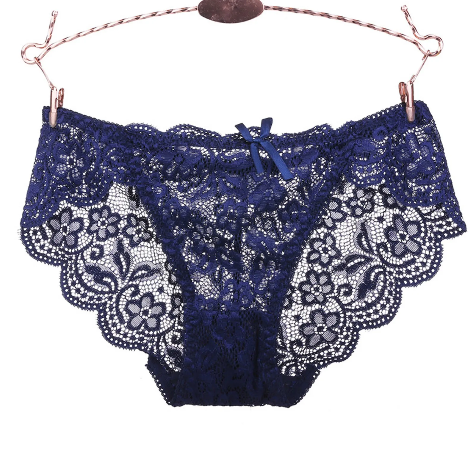 

3PC Women Panties Bownot Lace Sexy Low-waist Soft Briefs Thong G-String Underwear Lingerie Ladies Fashion Body Underpants #40