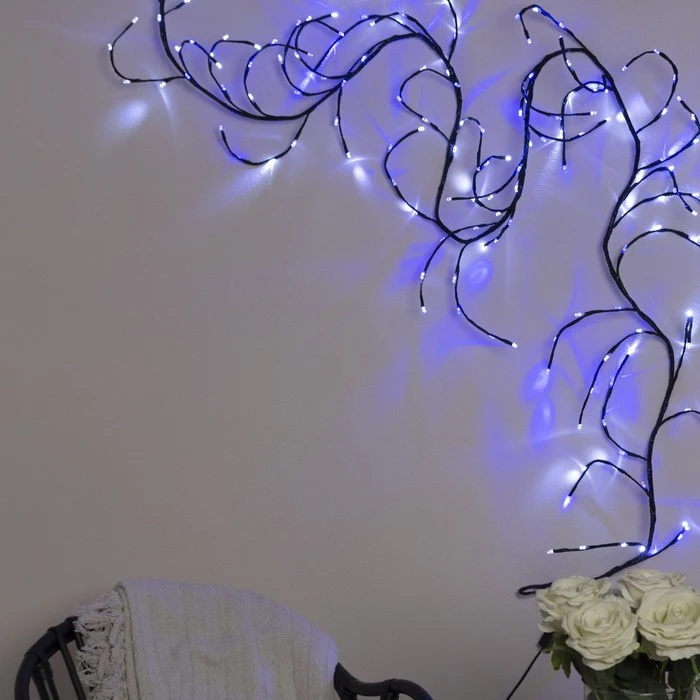 Ветка светодиодная Д:3 м Н.Т. LED 160/40 эффект мерцания 220 В БЕЛО СИНИЙ 3652327|Наружное