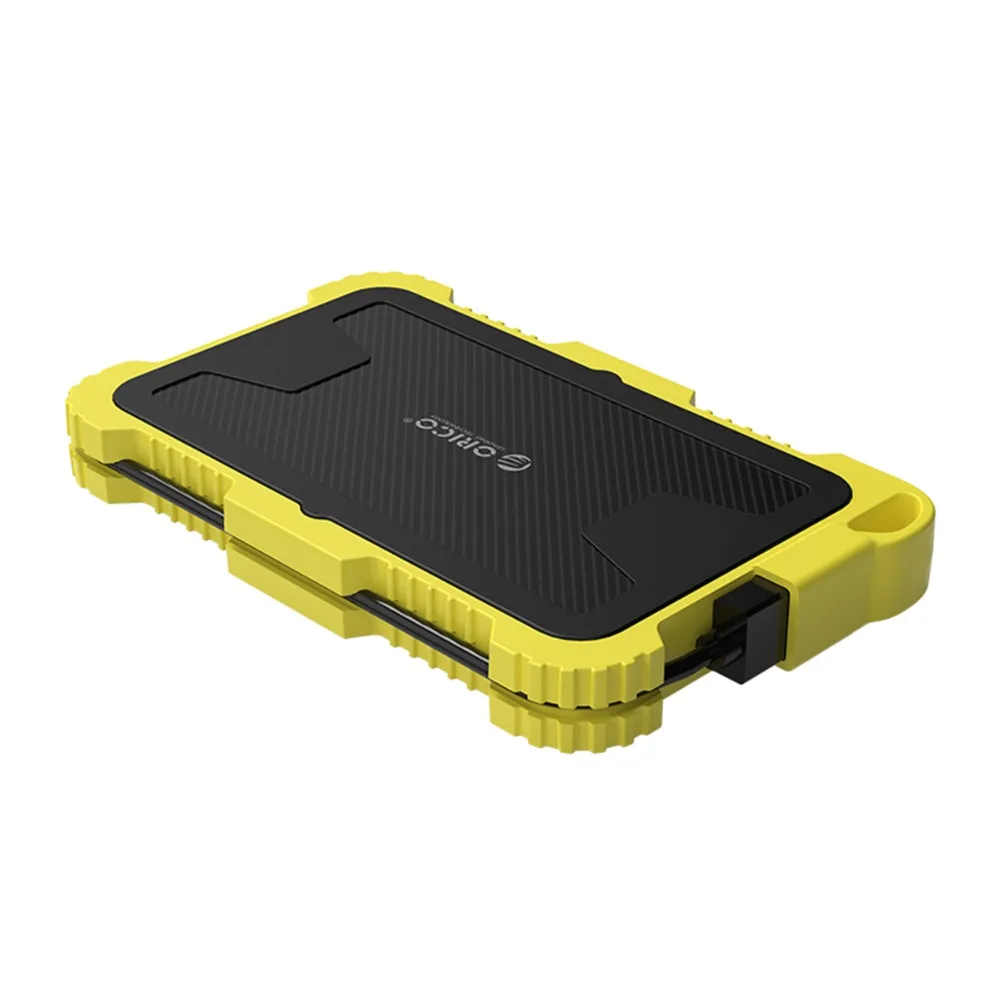 ORICO 2,5 дюймов USB3.0 HDD чехол для наружного водонепроницаемого ударопрочного пылезащитный тройной защиты с крюком жесткий диск коробка для HDD SSD