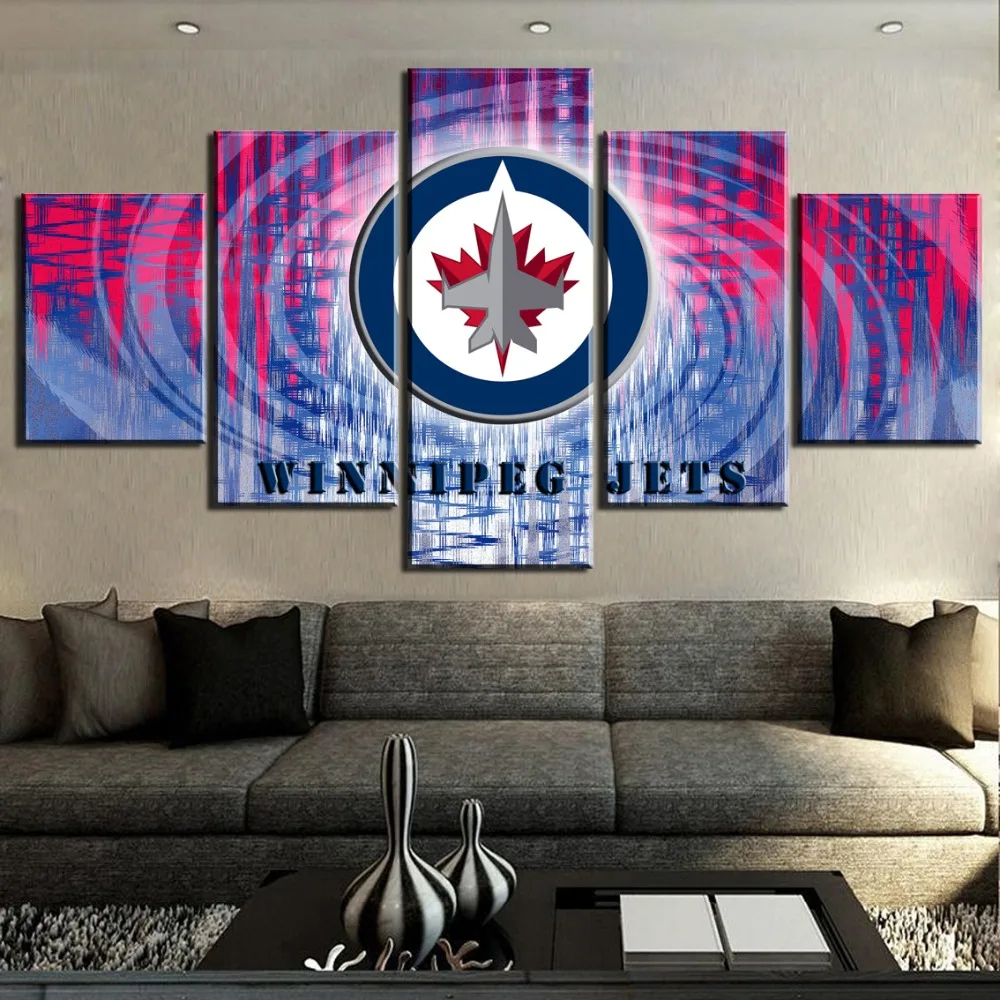 

5 Piece Canvas Art Ice Hockey Sport Poster Logo Poster Paintings on Canvas Wall Art for Home Decorations Wall Decor Unique Gift