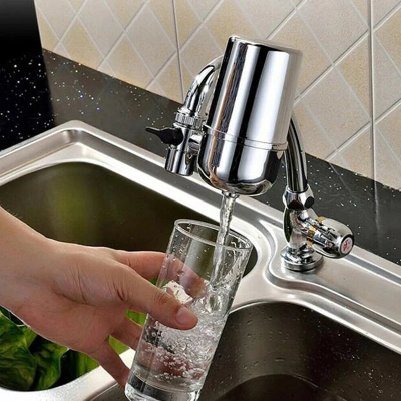 

Mini Tap Water Purifier Kitchen Faucet Washable Ceramic Percolator Water Filter Filtro Rust Bacteria Removal Replacement
