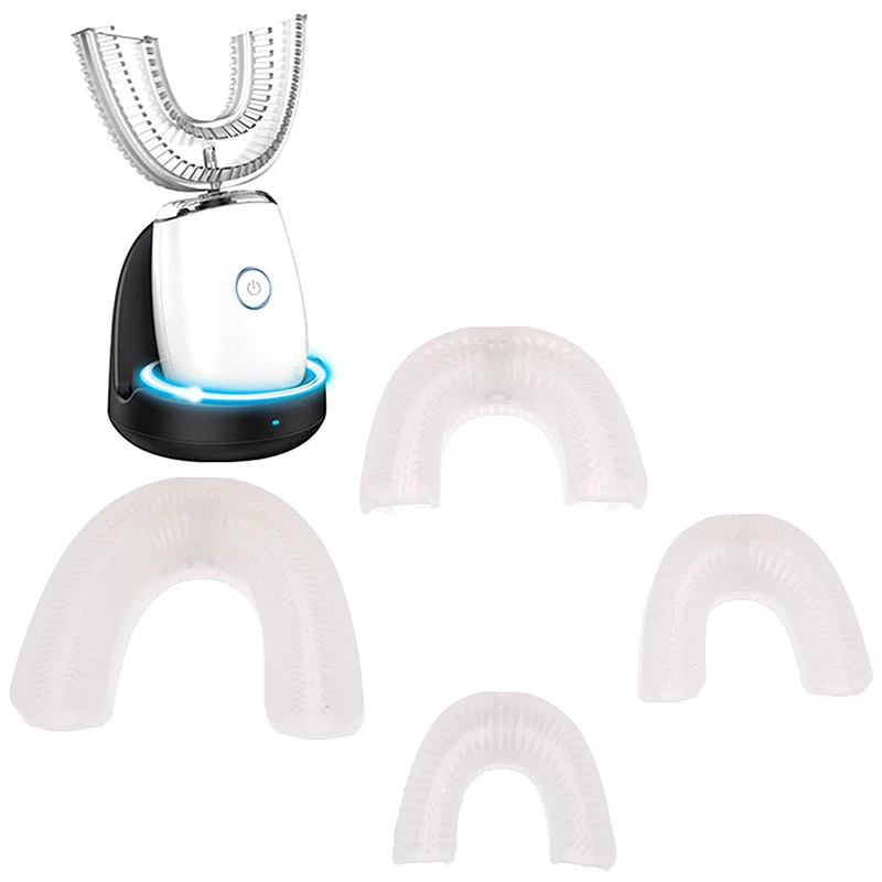 360 U Shape Silicone Replacement Smart Automatic Ultrasonic Toothbrush Head | Красота и здоровье