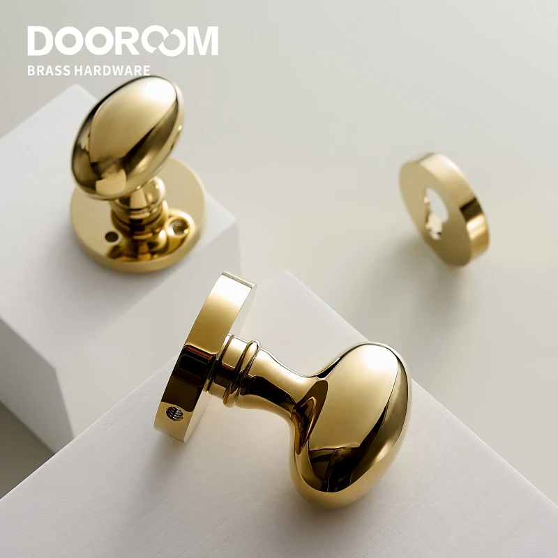 Dooroom латунный дверной замок набор современный Блестящий PVD золотой интерьер
