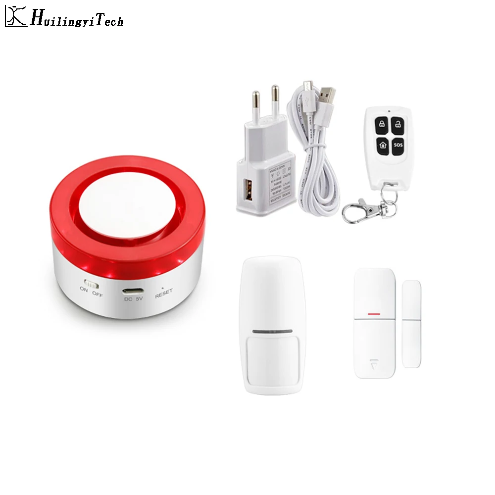 

Система сигнализации Tuya Smart Life Siren, управление через приложение, датчик движения для дома и гаража, беспроводная смарт-камера с голосовым упр...