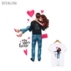 Нашивка на одежду, милая парная термальная переводная виниловая наклейка, супергерой, нашивка для футболки, пальто, наклейка сделай сам для глажки одежды