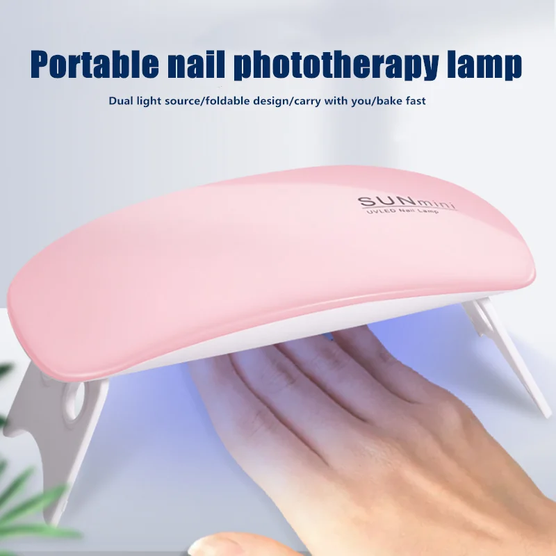 USB лампа для выпечки мини ногтей Светодиодная сушилка Складная портативная
