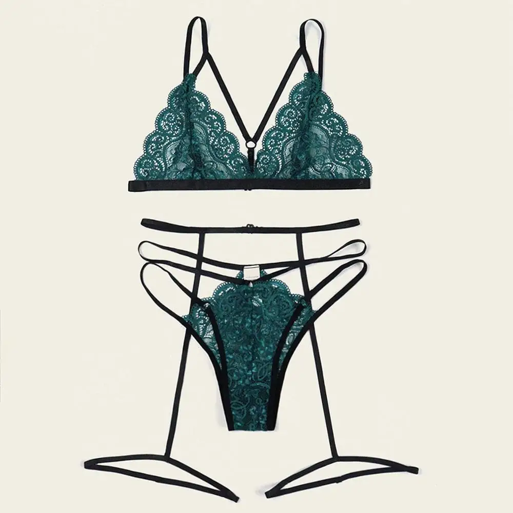Нижнее белье сексуальный бюстгальтер набор для женщин с цветочной вышивкой на