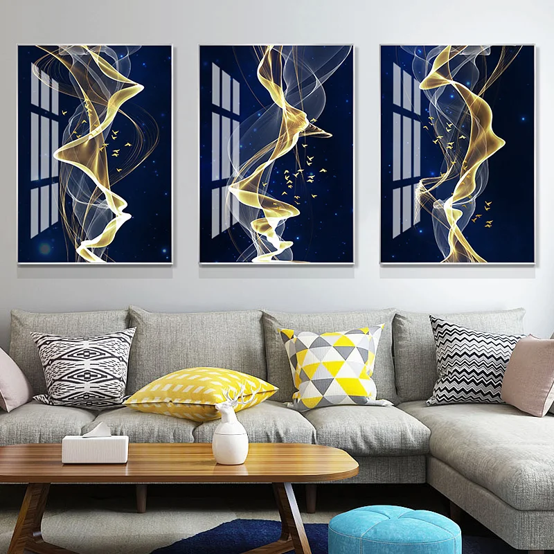 Vast Universe Crystal Porcelain Painting  Galloping Curve Abstract Art Painting Living room Decoration Diamond Inlay Painting