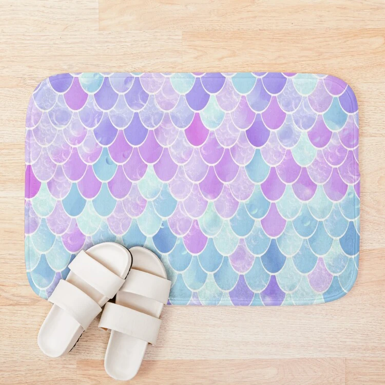 Милые чешуи для девочек с рисунком русалки розовый фиолетовый набор бирюзовых