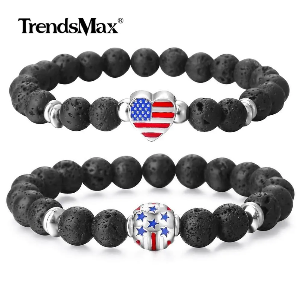 Браслет из натурального лавового камня для мужчин и женщин|Цепочки браслеты| |