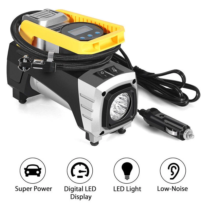 12V Car Air Compressor Pump Digital Display Led Light Auto Supplies | Автомобили и мотоциклы