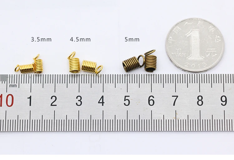 200p 3 5/4 5/5 мм Серебристый позолоченный металлический пружинный шнур ожерелье