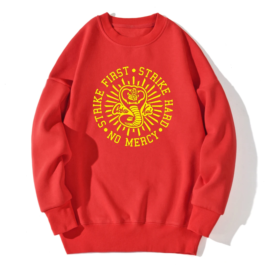 

Свитшот мужской с принтом кобры Кай, винтажная верхняя одежда на плечах, стандартный пуловер, Осень-зима