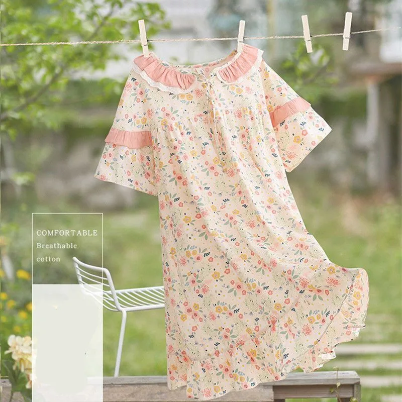 

100% Cotton Pajamas Set Women Sweet Print Homewear Femme Full Sleeves Pants Sleepwear Fashion Autumn Cute Pjs kPaCotAkoWka