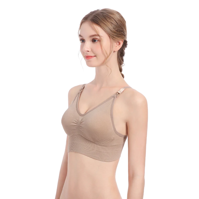 Бюстгальтер для кормящих мам бесшовный бюстгальтер с открытой грудью спортивный