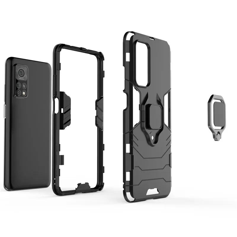 Shockproof Bumper For Xiaomi Mi 10T Case For Xiaomi Mi 10T 9T Note 10 Lite Cover Stand Protective Phone Cover For Xiaomi Mi 10T