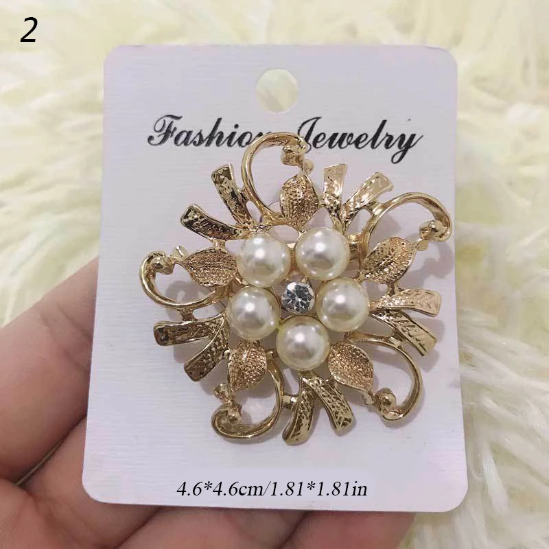 

Elegant Flowers Brooch Pin For Women Dress Decoration Wedding Bridal Party Jewelry Stylish Imitation Pearl Flower Plant Brooch