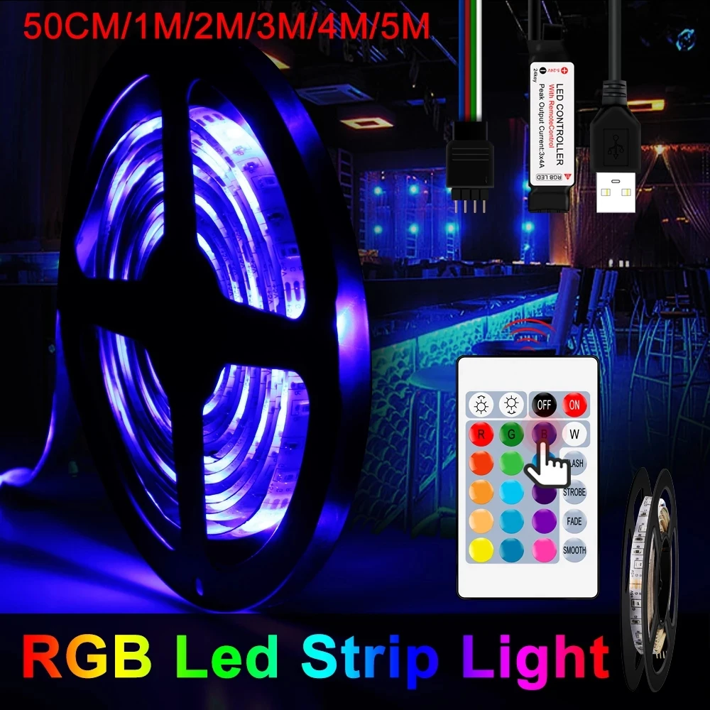 

5M USB Light Strip RGB Neon Light 2835SMD 5V RGB Led Strip RGBW TV Backlight Lighting 1M 2M 3M 4M 5M Bande LED Lamp Tape