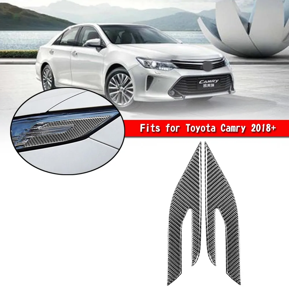 

Накладка для передней фары из углеродного волокна для Toyota Camry 2018 +