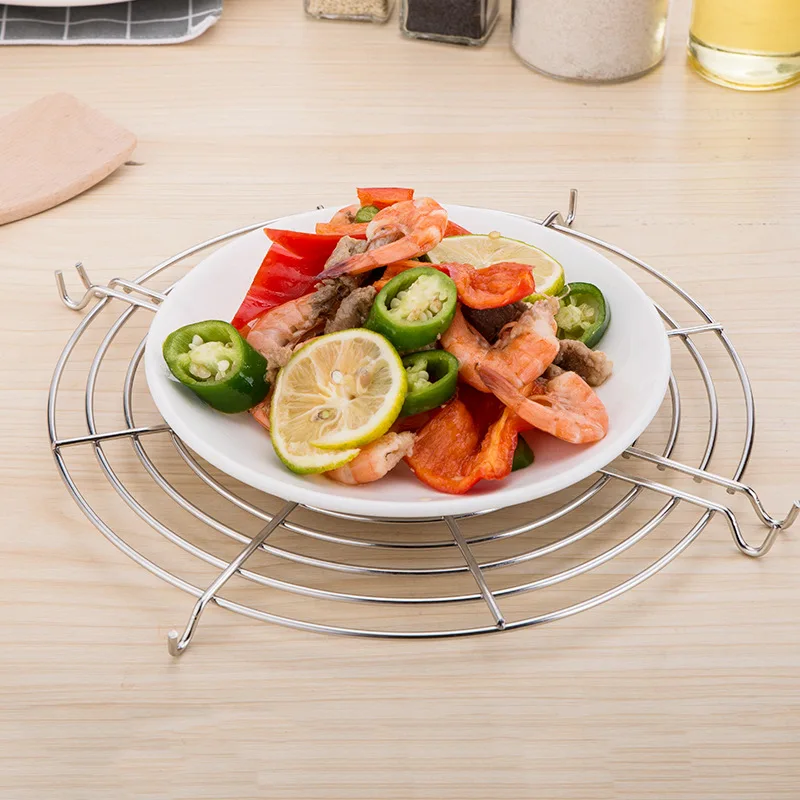 

Stainless Steel Drip Oil Racks Frying Pan Fried Food Drain Oil Filter Rack Foldable Anti-scald Heat Insulation Rack Kitchen Tool