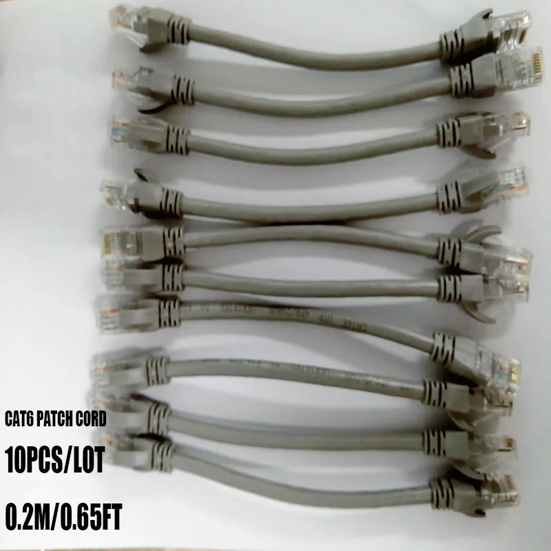 Патчкорд CAT 6, 50 см, 0,5/0,65/1/1,65 футов, 10 шт., UTP, для сетей Ethernet, подключение к сети Интернет