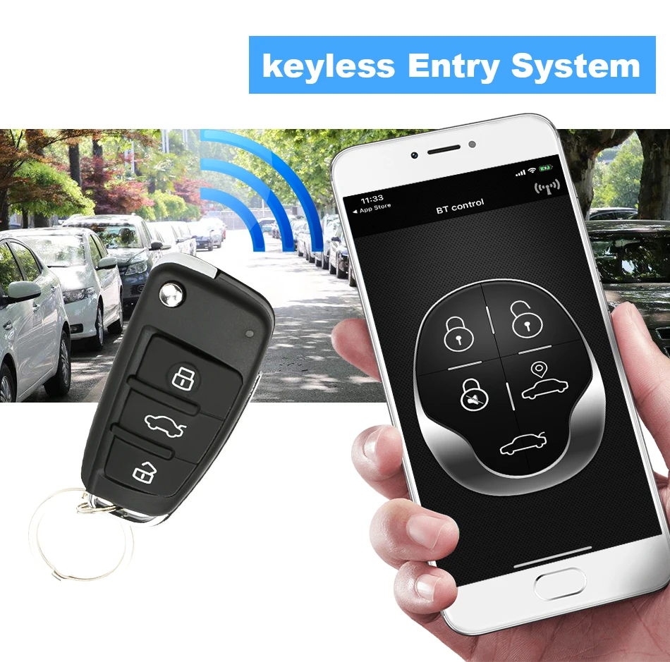 Универсальный Автомобильный Центральный пульт дистанционного управления Bluetooth
